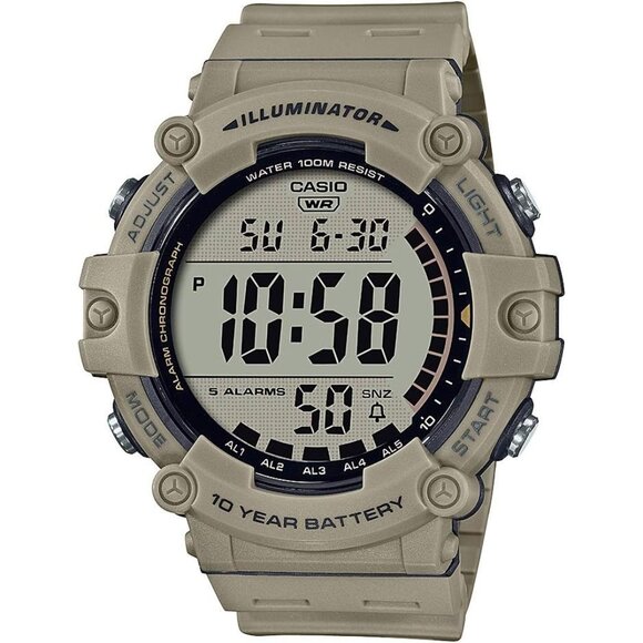 Men's Digital Watch Illuminator AE1500WH Series | 10-Year Battery | LED - Picture 1 of 3